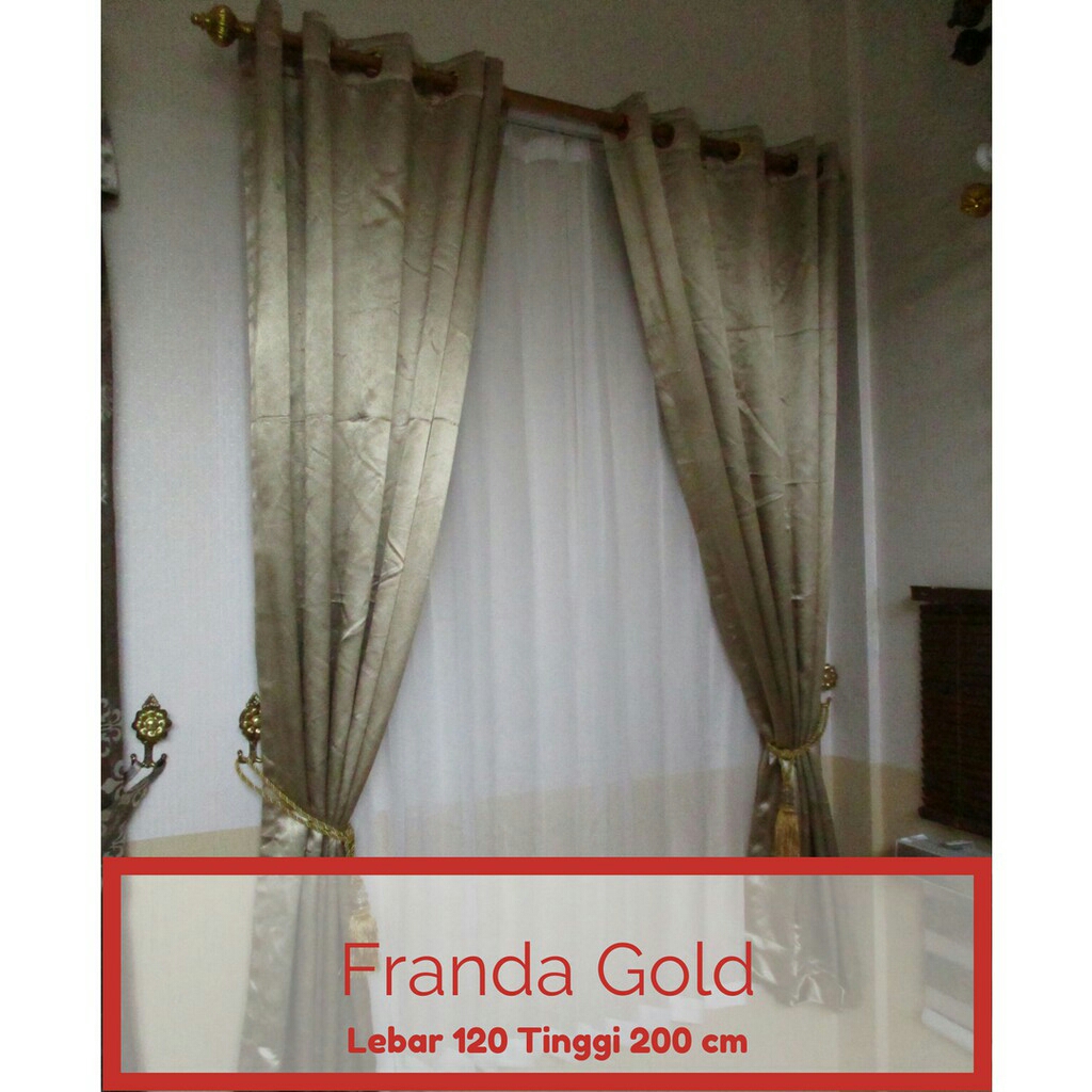 Gorden Franda Gold (Lebar 120 Tinggi 200 cm) - Yumindo